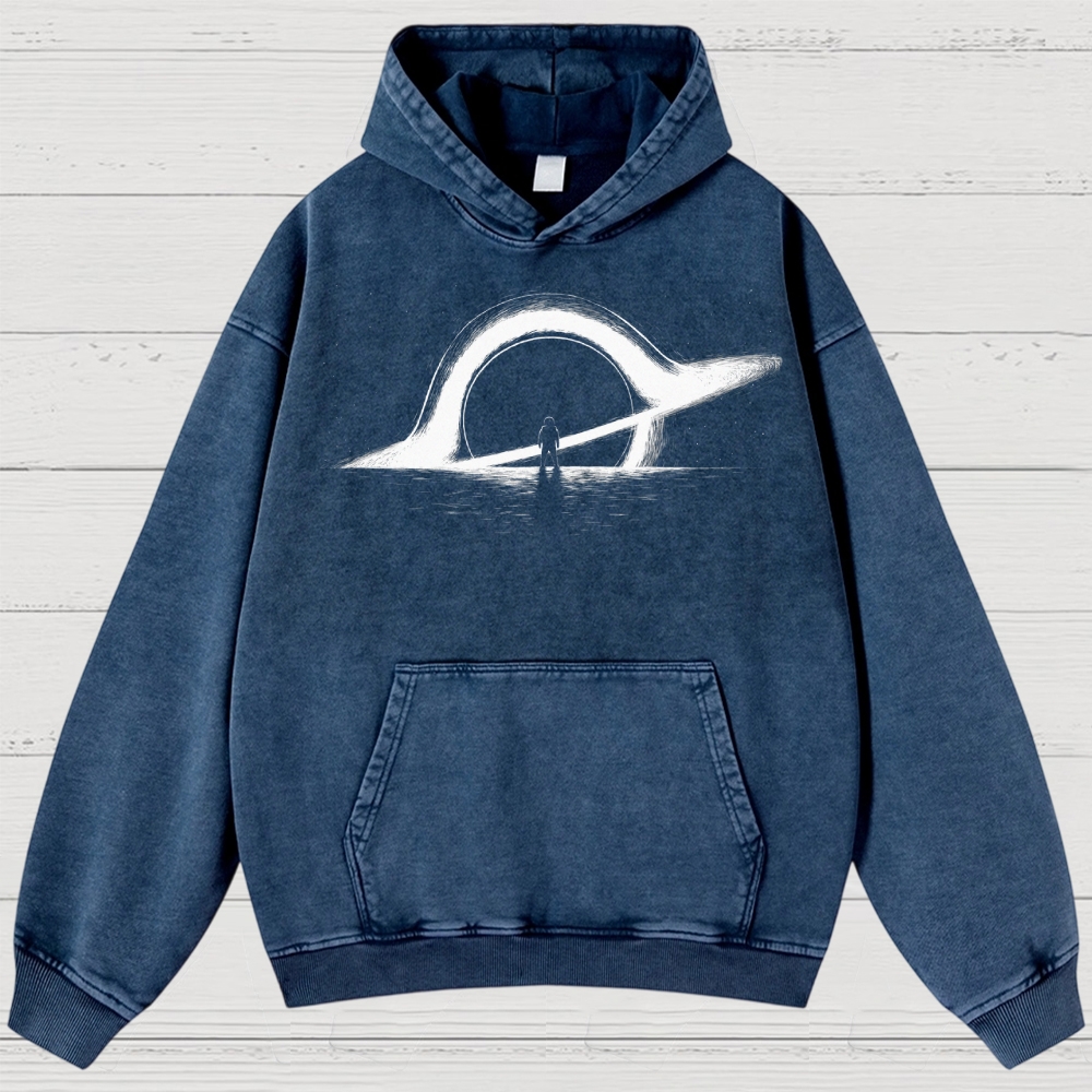 Black Holes In Space And Time Washed Hoodies 