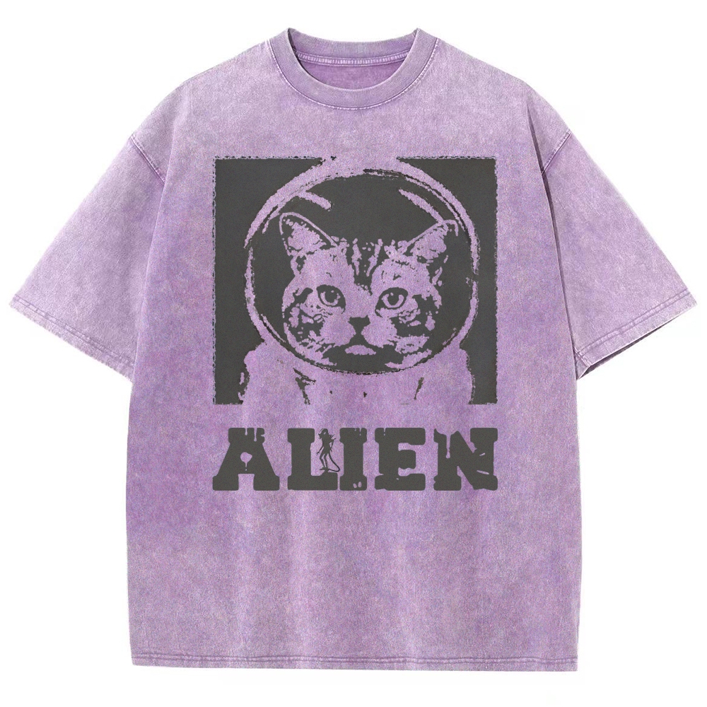 Space Cat Washed T-Shirt