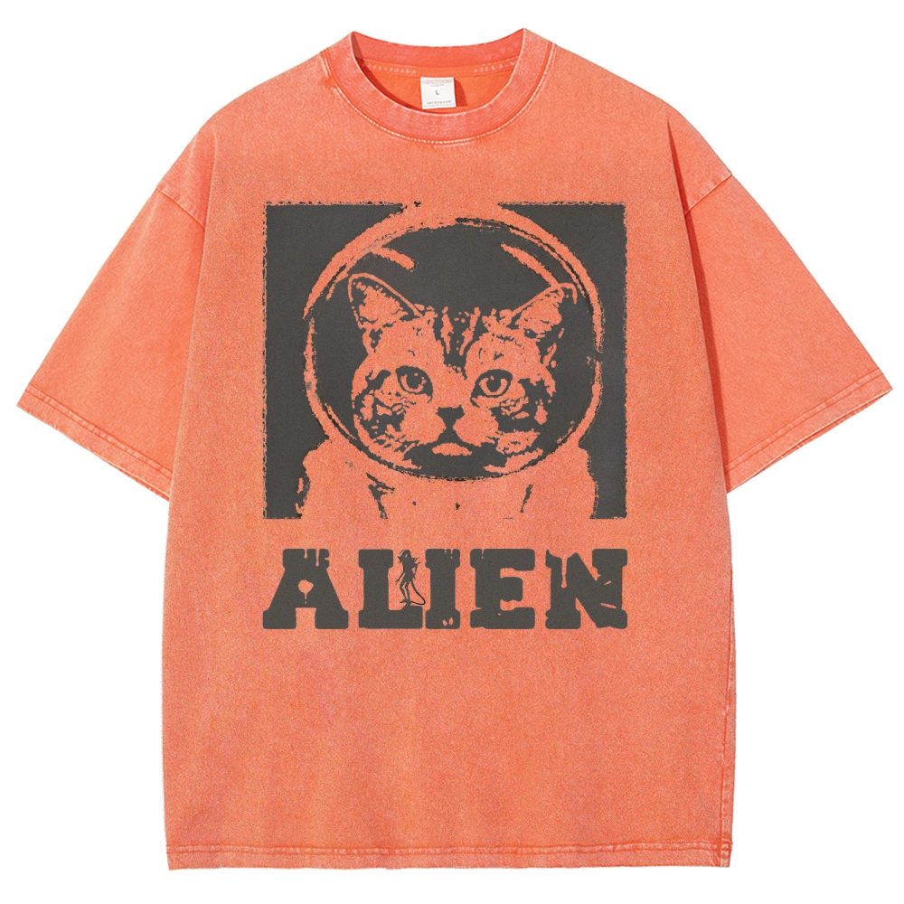 Space Cat Washed T-Shirt