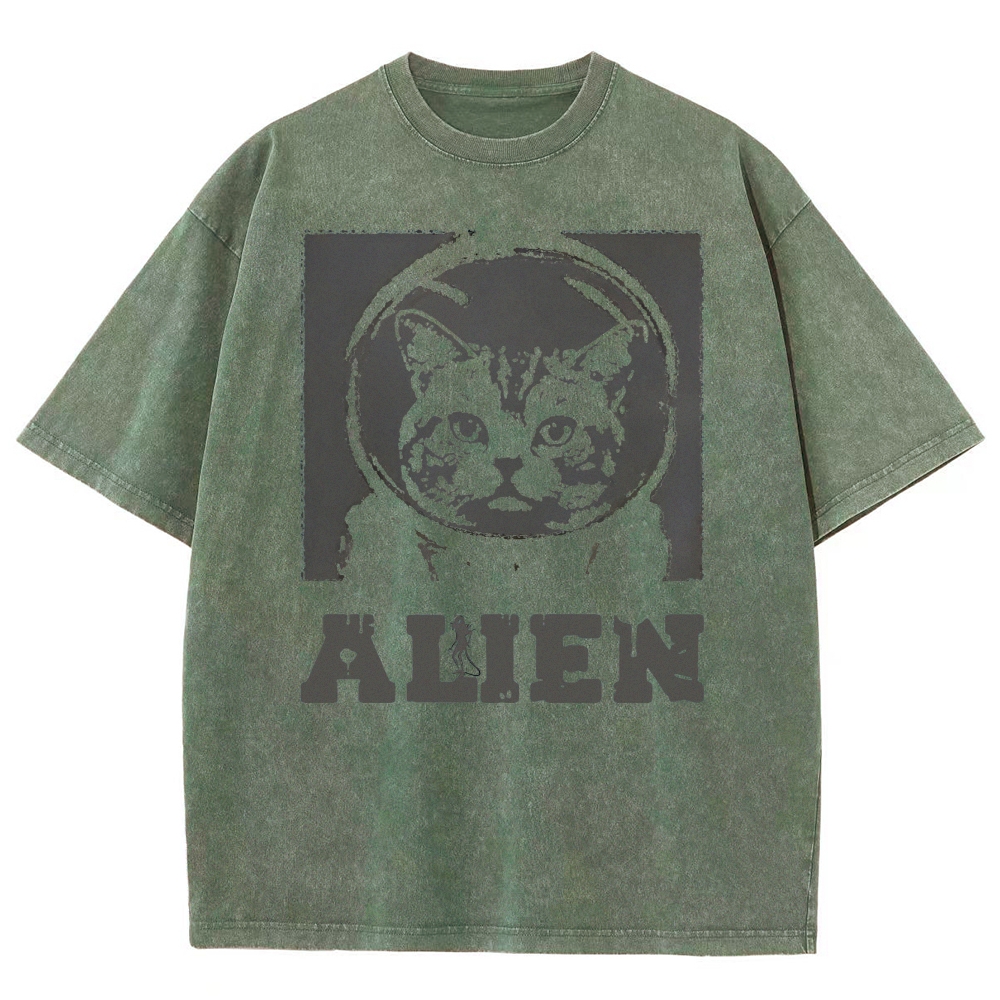 Space Cat Washed T-Shirt