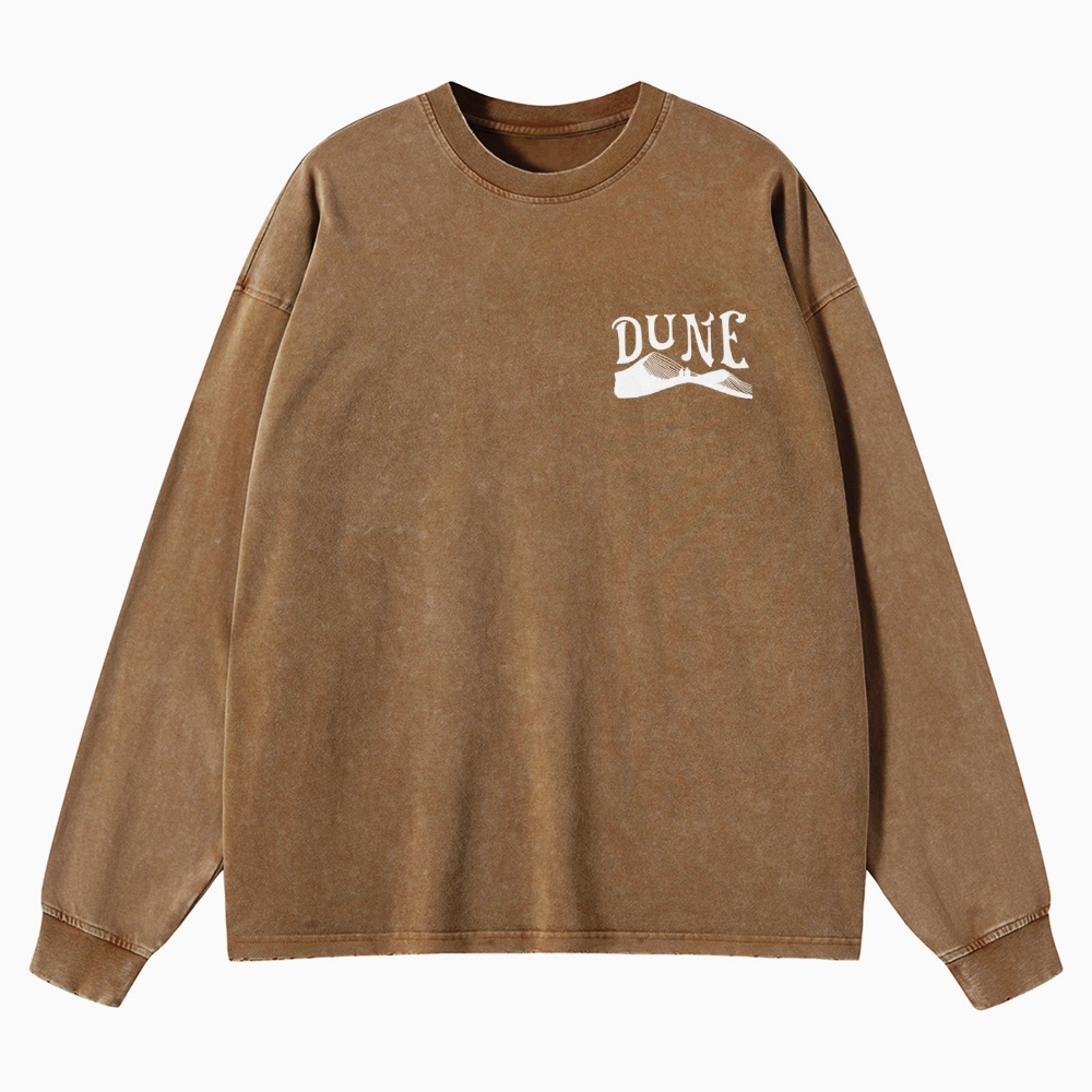 Arrakis Desert Retro Washed Long-Sleeved T-Shirt