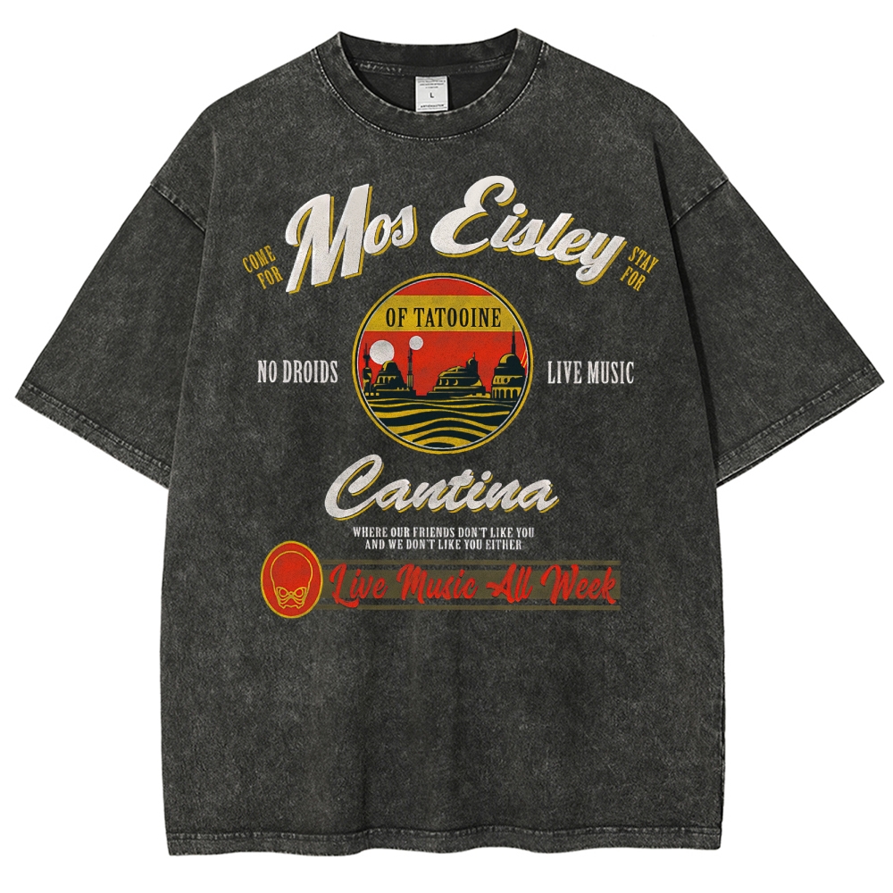 Retro Sci-Fi Tavern Washed T-Shirt 