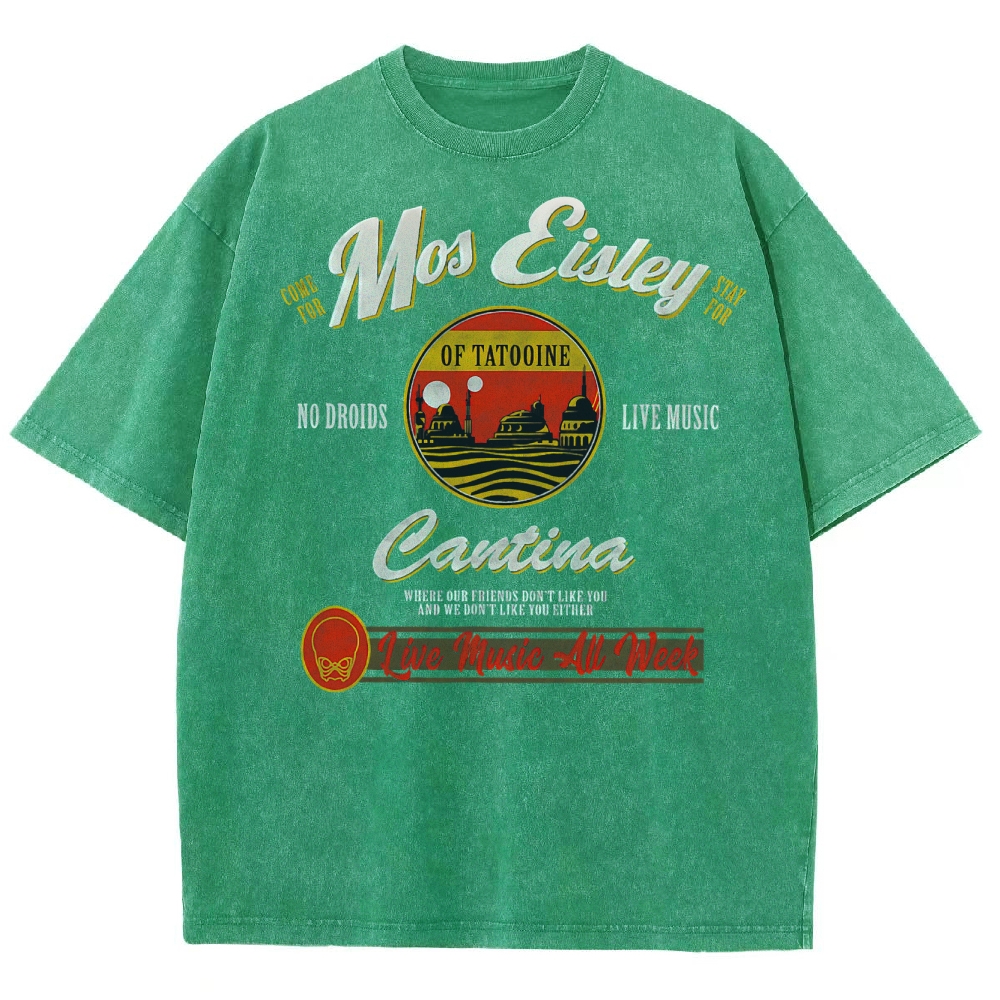 Retro Sci-Fi Tavern Washed T-Shirt 