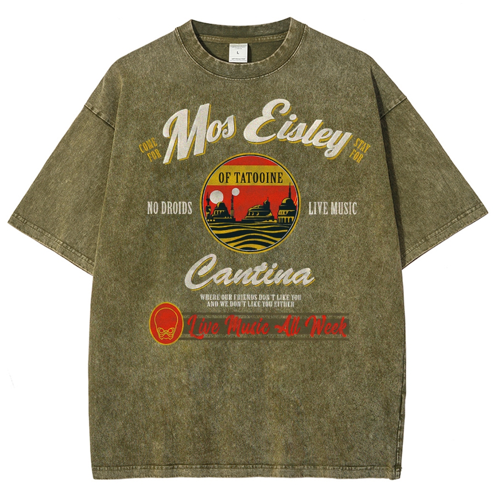 Retro Sci-Fi Tavern Washed T-Shirt 