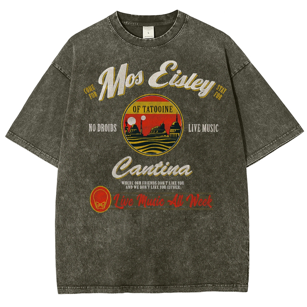 Retro Sci-Fi Tavern Washed T-Shirt 