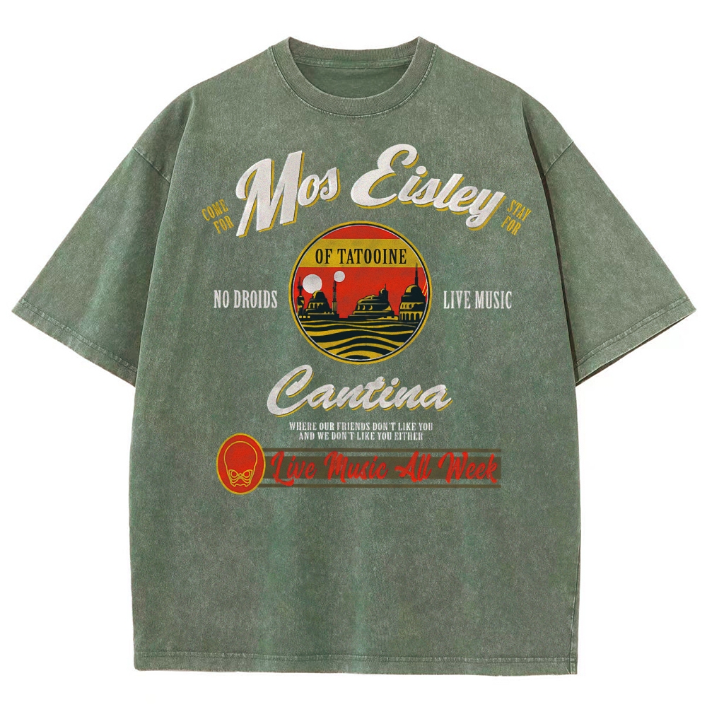 Retro Sci-Fi Tavern Washed T-Shirt 