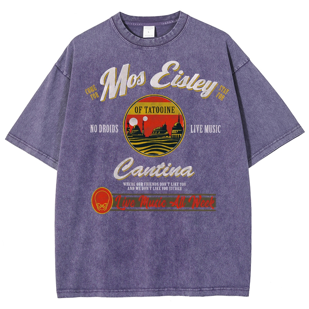 Retro Sci-Fi Tavern Washed T-Shirt 