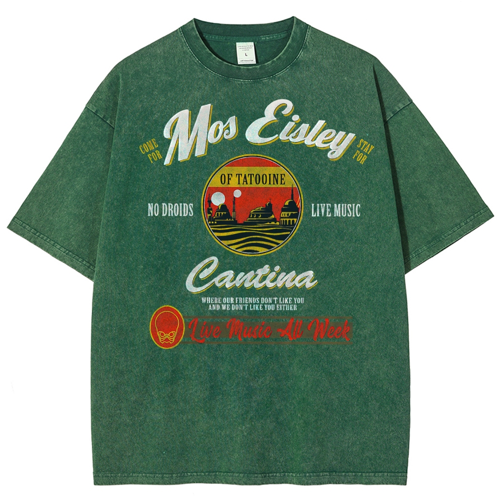 Retro Sci-Fi Tavern Washed T-Shirt 