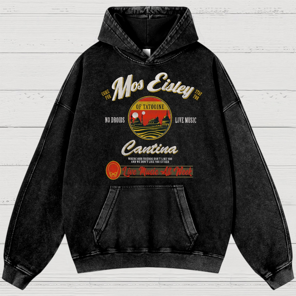 Retro Sci-Fi Tavern Washed Hoodies