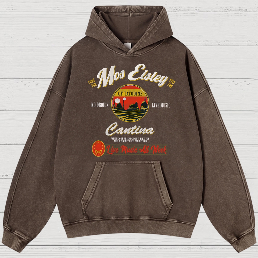 Retro Sci-Fi Tavern Washed Hoodies