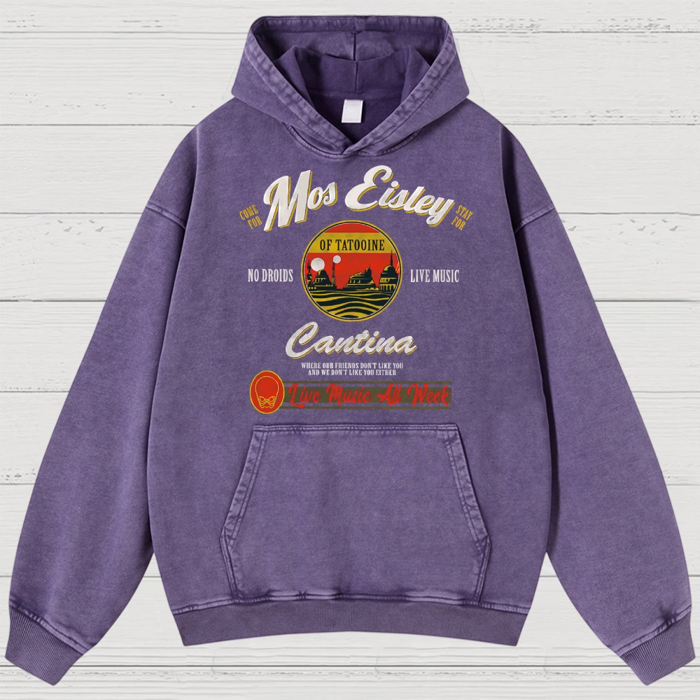 Retro Sci-Fi Tavern Washed Hoodies