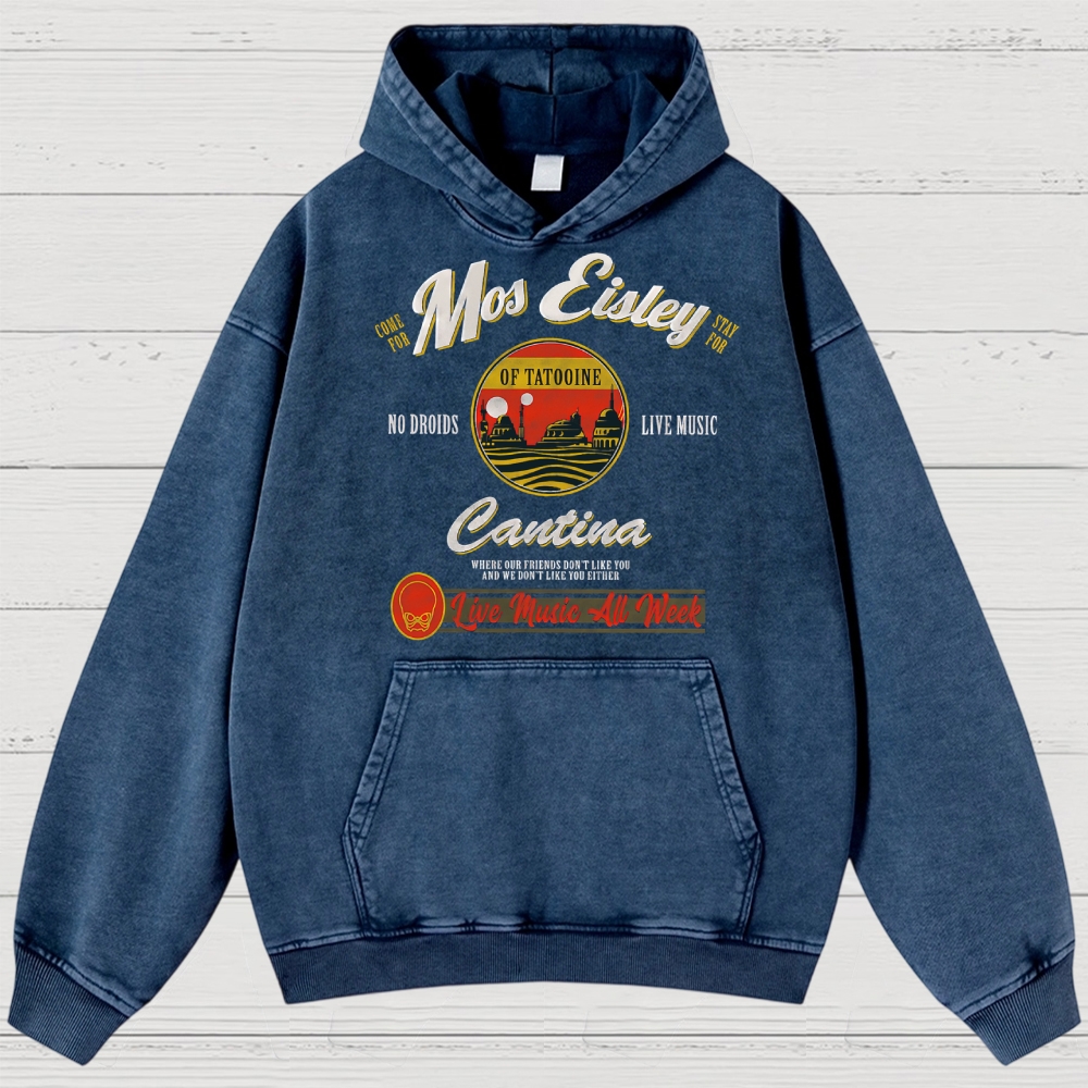 Retro Sci-Fi Tavern Washed Hoodies