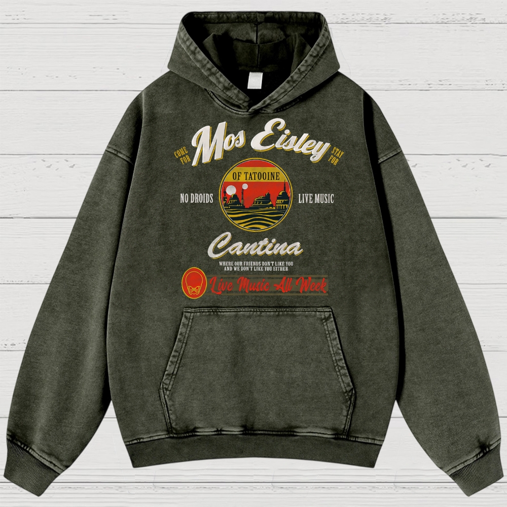 Retro Sci-Fi Tavern Washed Hoodies
