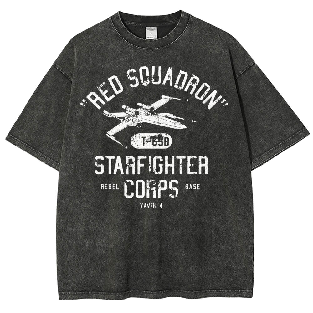 Retro Space Rebel Military Washed T-Shirt