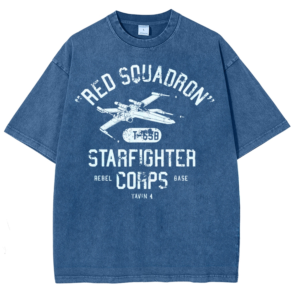 Retro Space Rebel Military Washed T-Shirt