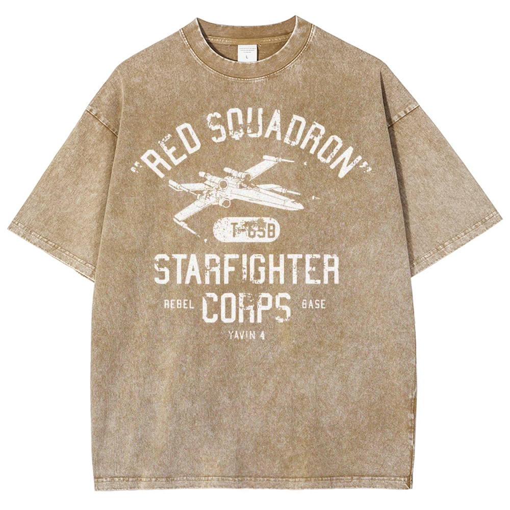 Retro Space Rebel Military Washed T-Shirt