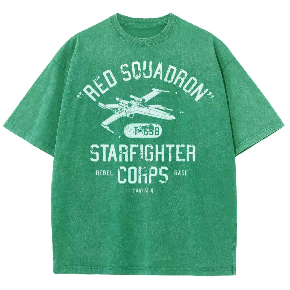 Retro Space Rebel Military Washed T-Shirt