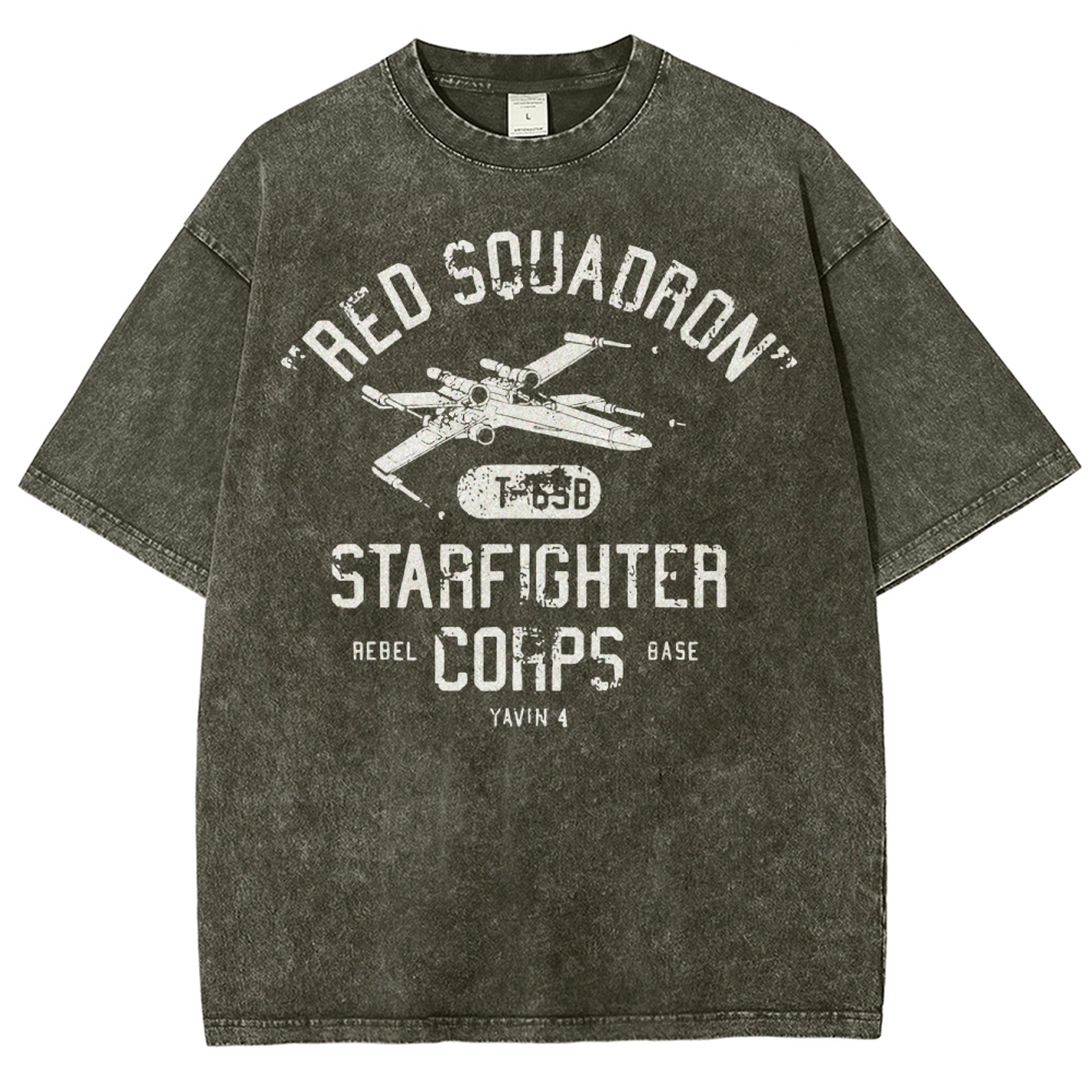 Retro Space Rebel Military Washed T-Shirt
