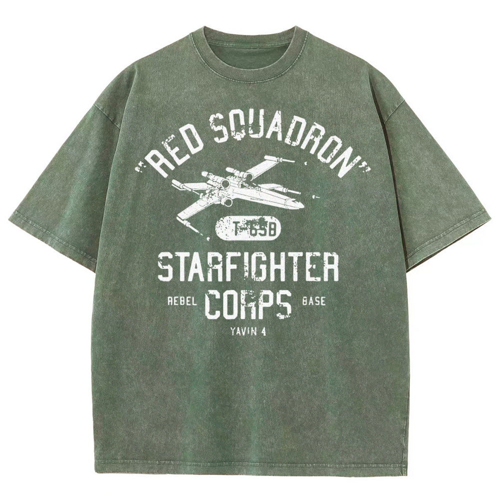 Retro Space Rebel Military Washed T-Shirt