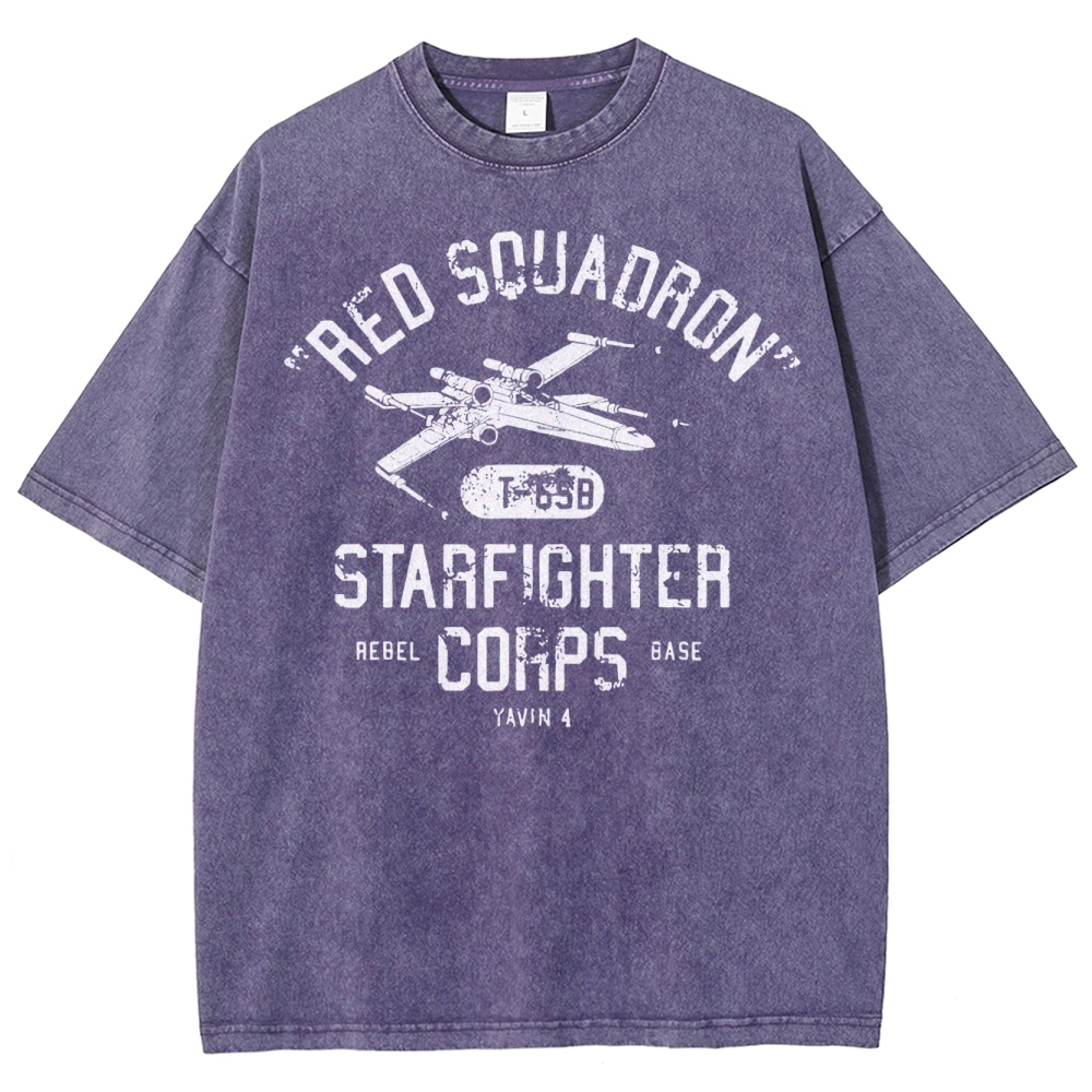 Retro Space Rebel Military Washed T-Shirt