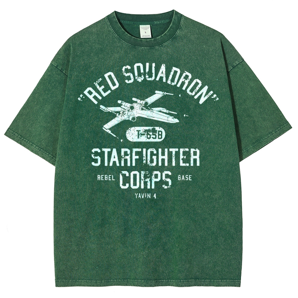 Retro Space Rebel Military Washed T-Shirt