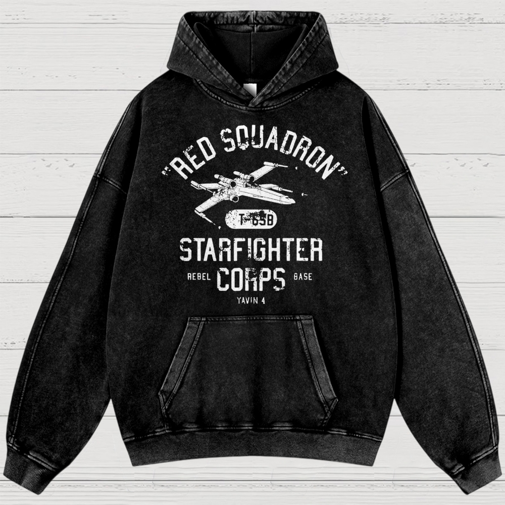 Retro Space Rebel Military Washed Hoodies 