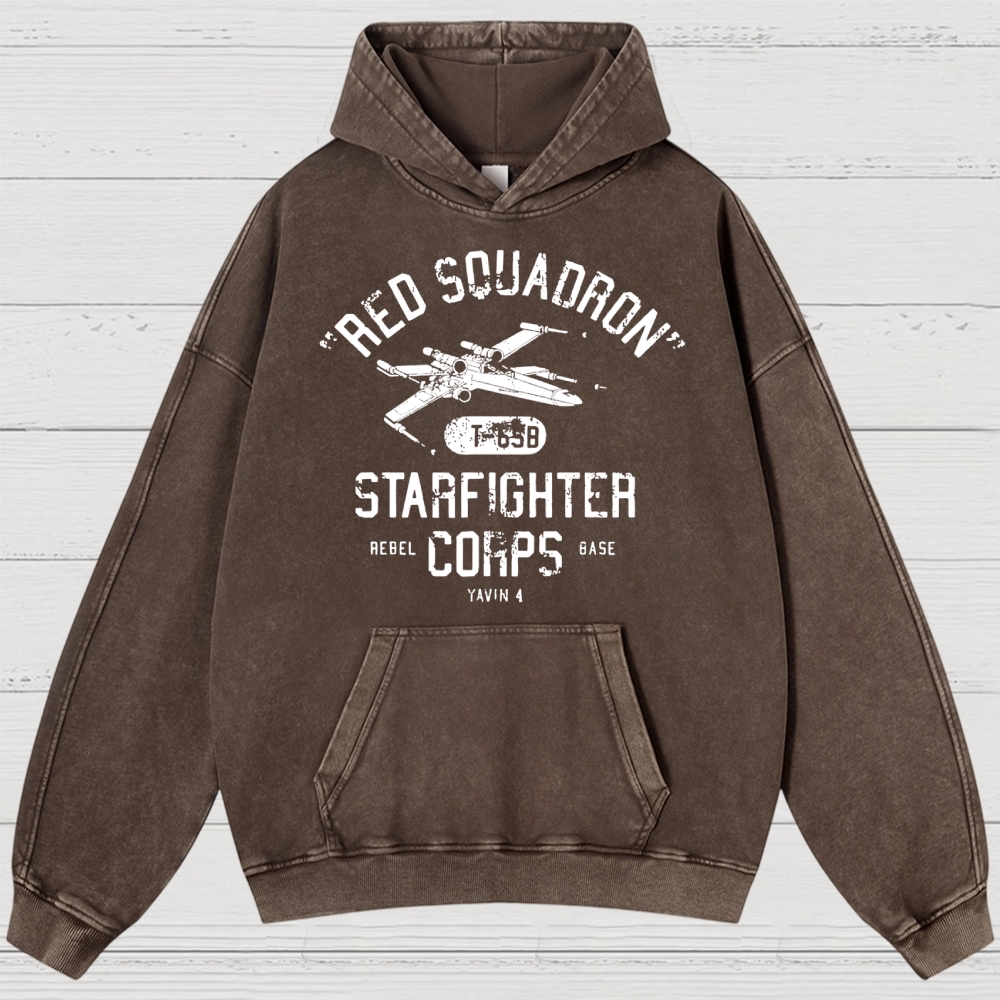 Retro Space Rebel Military Washed Hoodies 