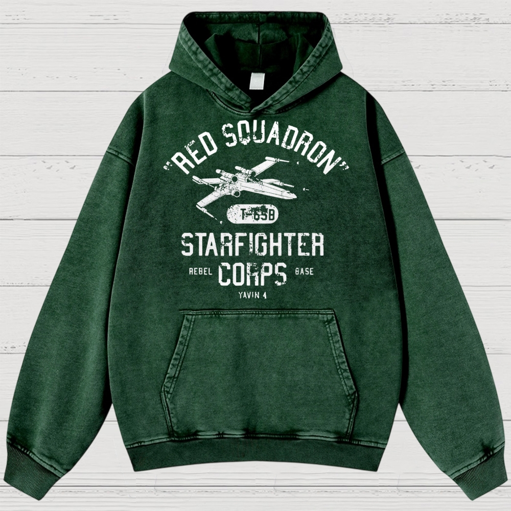 Retro Space Rebel Military Washed Hoodies 