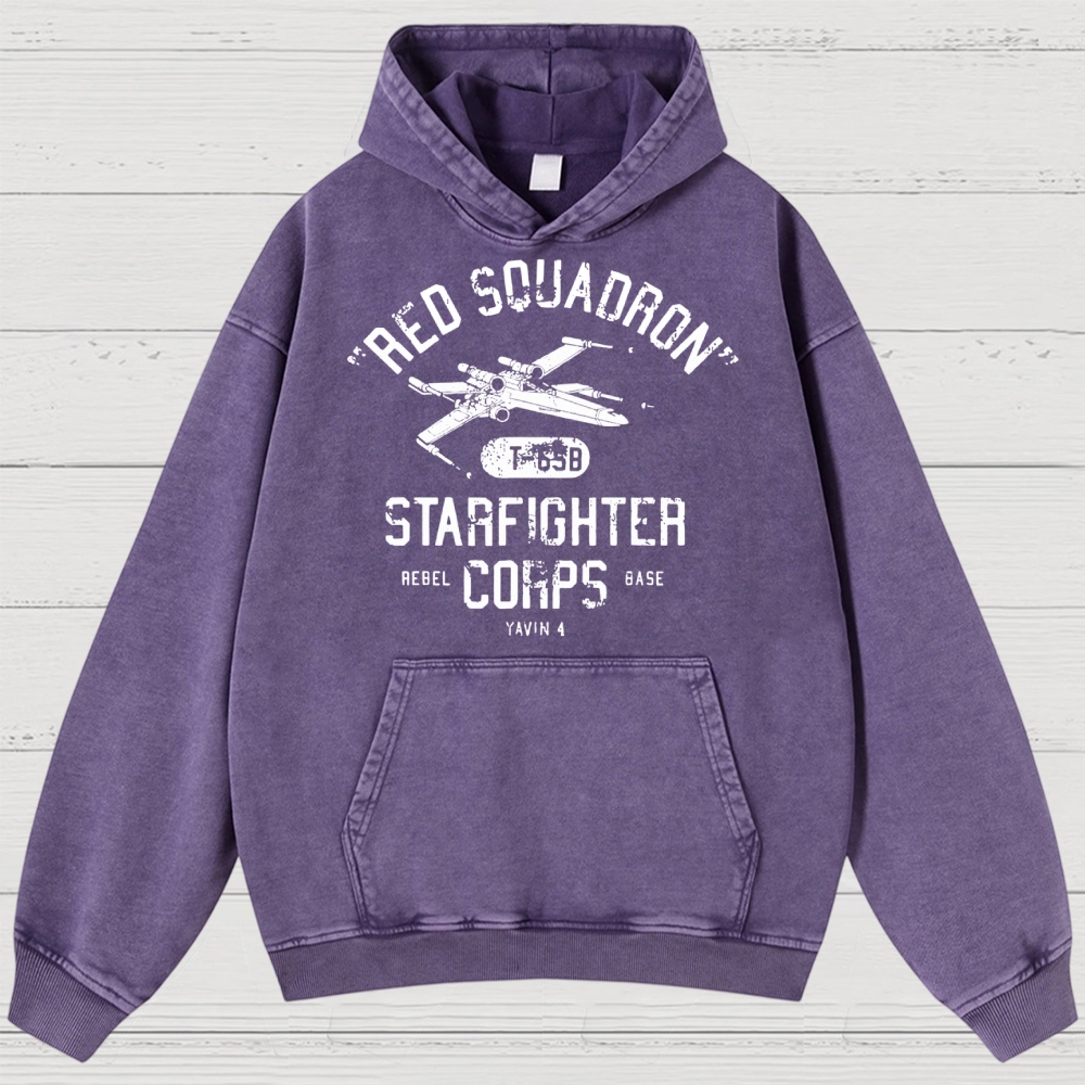 Retro Space Rebel Military Washed Hoodies 