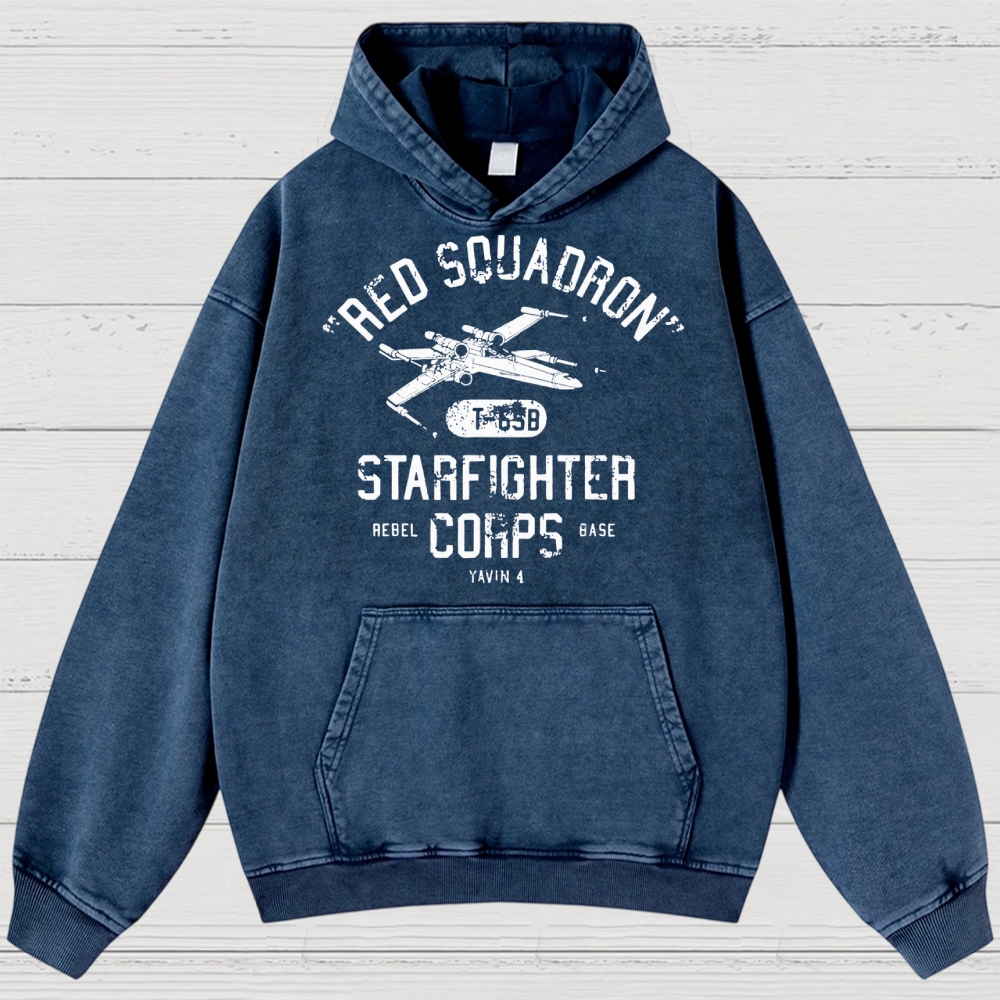 Retro Space Rebel Military Washed Hoodies 