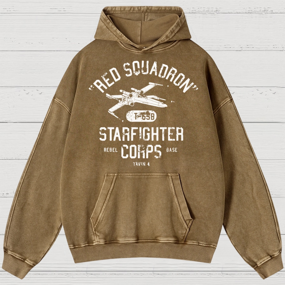 Retro Space Rebel Military Washed Hoodies 