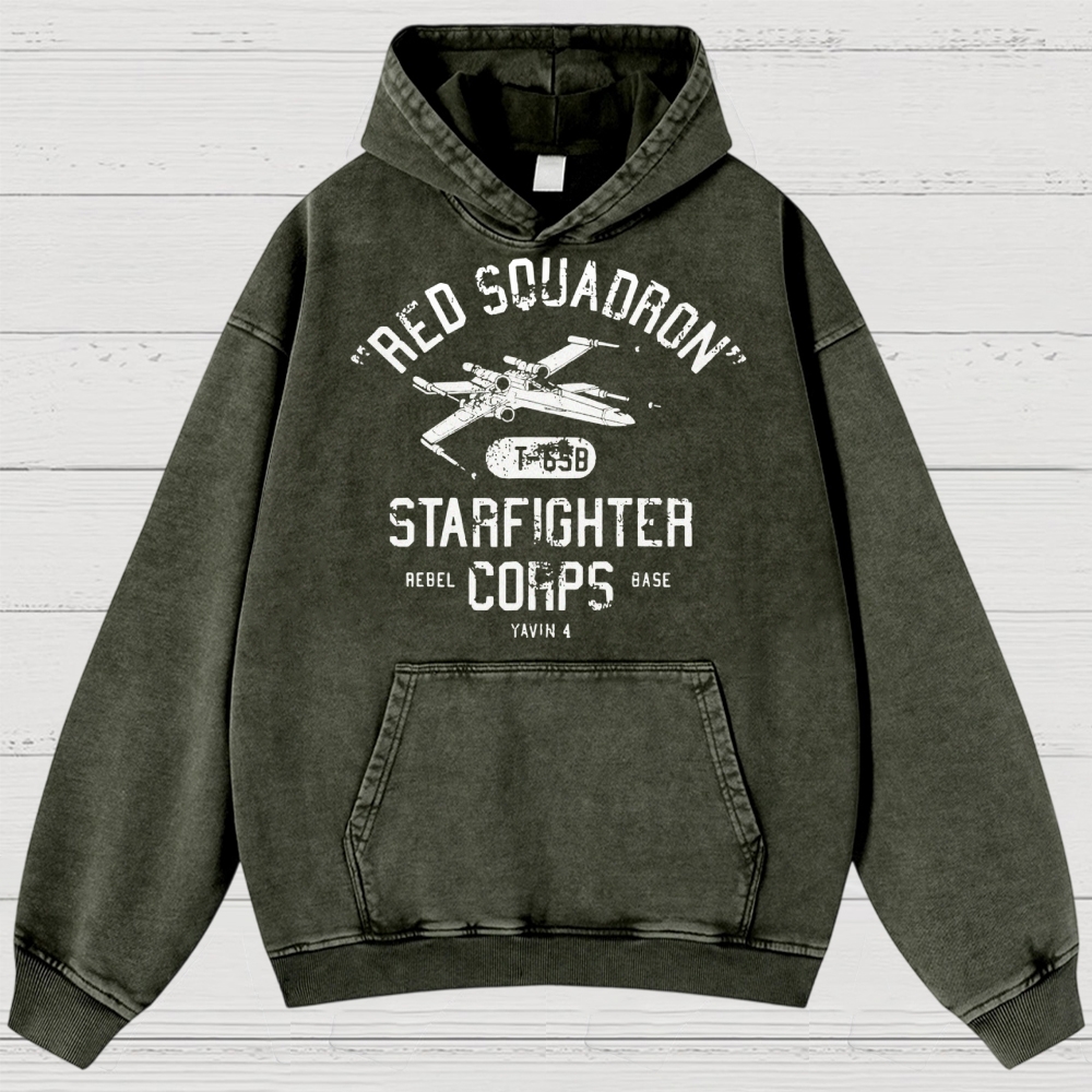 Retro Space Rebel Military Washed Hoodies 