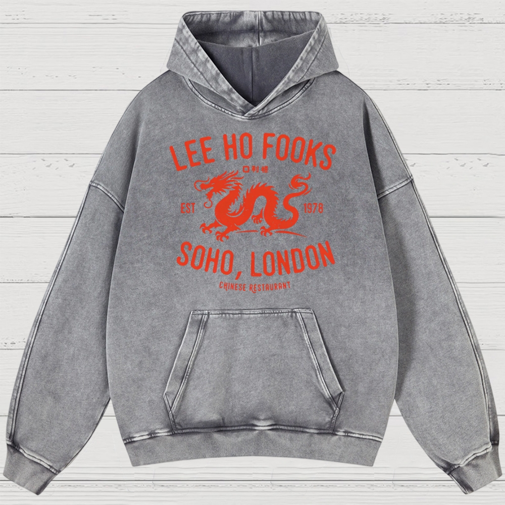 Vintage Chinatown Dragon Washed Hoodies 