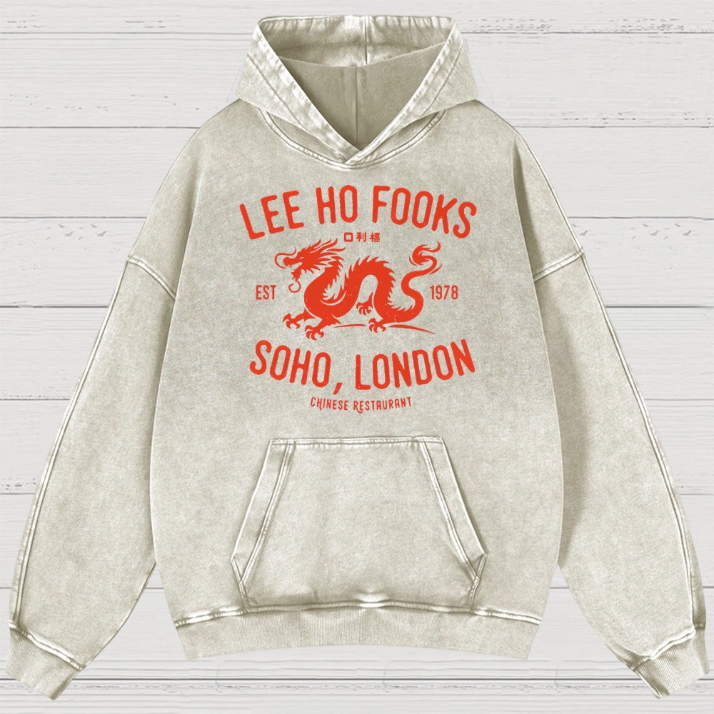 Vintage Chinatown Dragon Washed Hoodies 