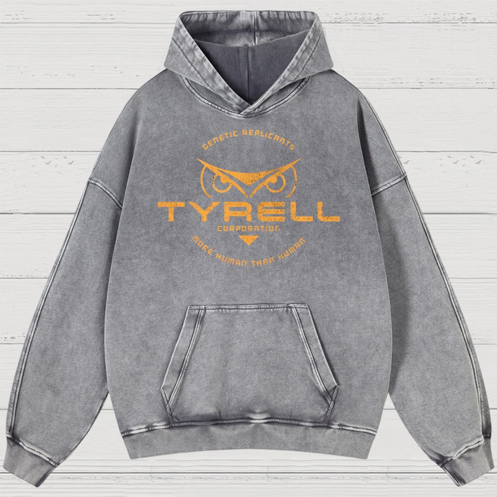 Replicant Division Owl Emblem Washed Hoodies 