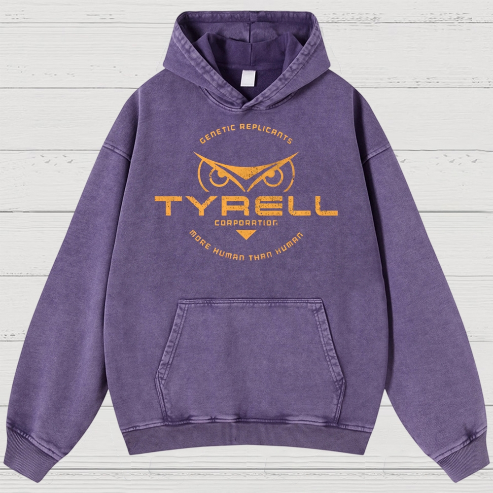 Replicant Division Owl Emblem Washed Hoodies 