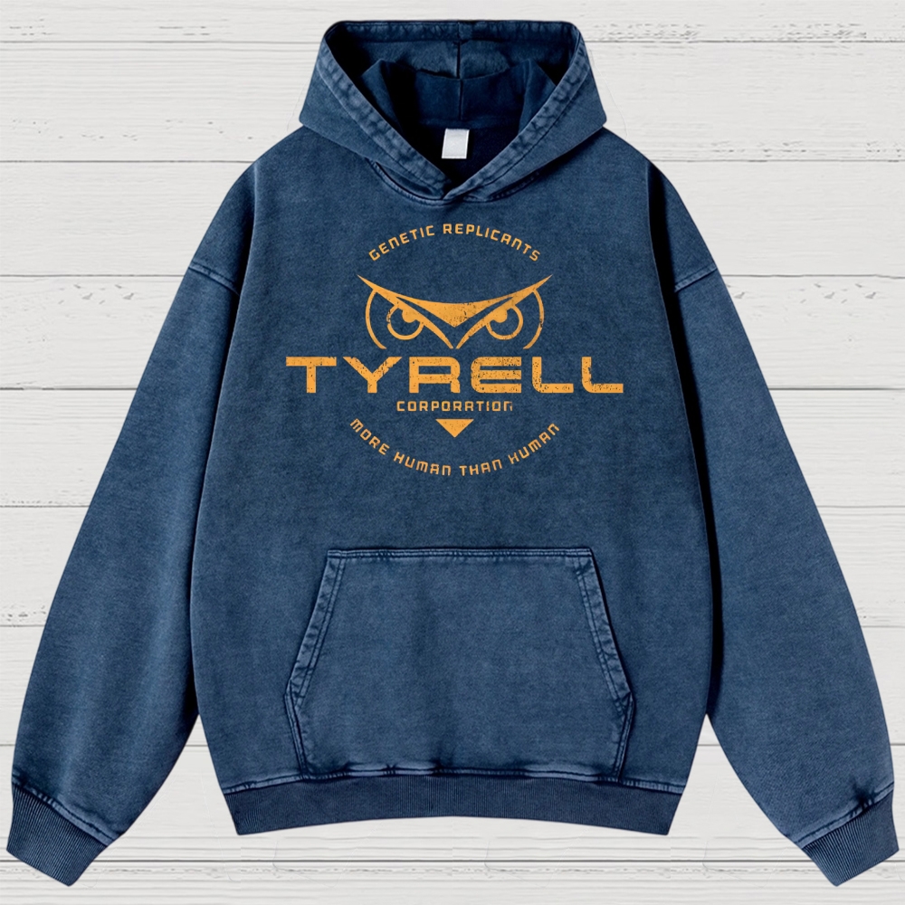 Replicant Division Owl Emblem Washed Hoodies 