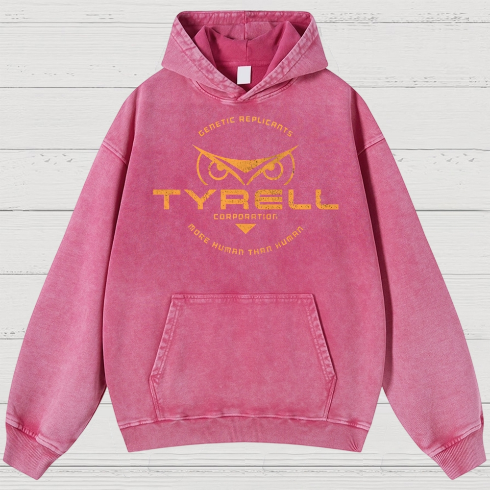 Replicant Division Owl Emblem Washed Hoodies 