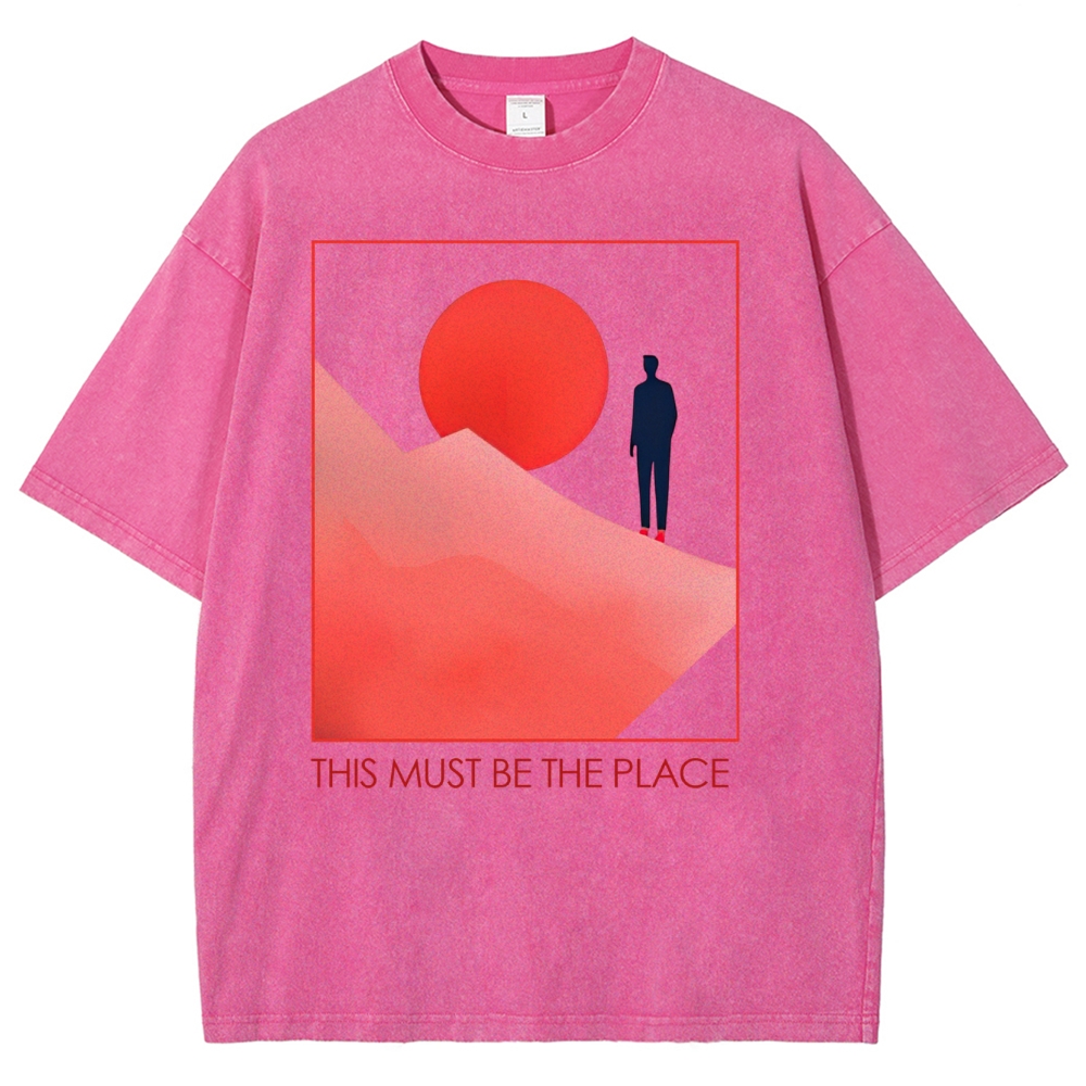 Minimalist Sunset Peak Washed T-Shirt 