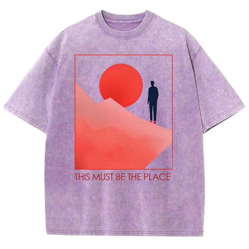Minimalist Sunset Peak Washed T-Shirt 