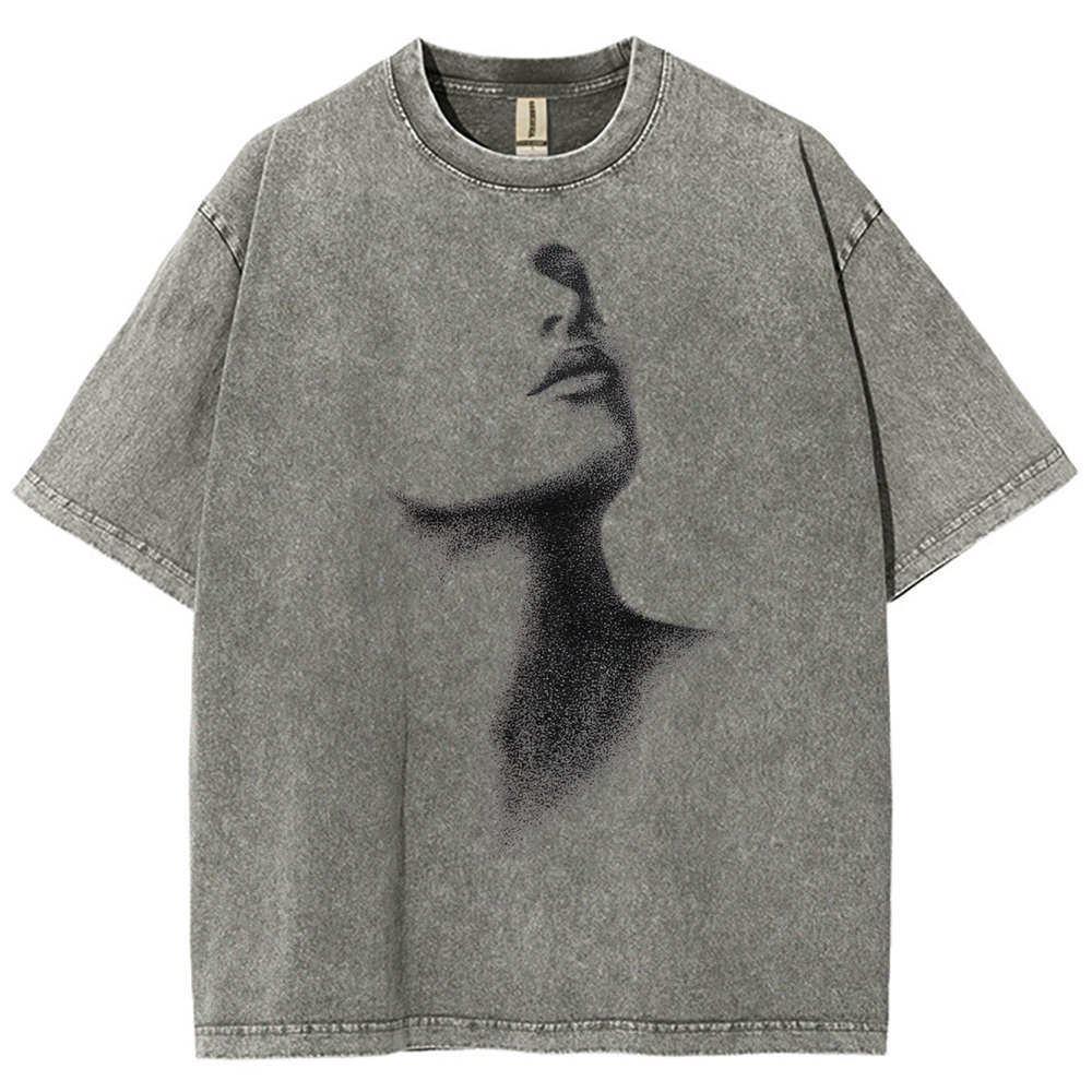 Stippled Silence Face Washed T-Shirt 
