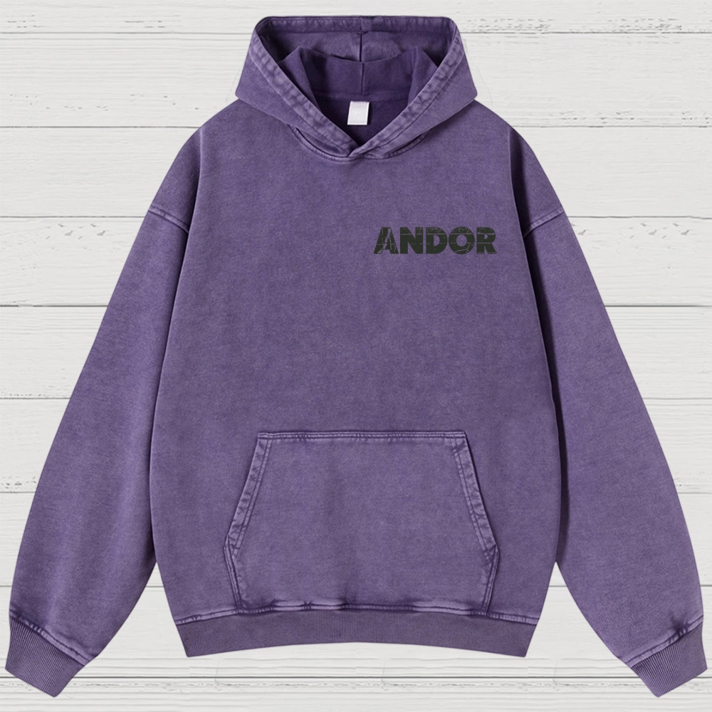 Sci-Fi Rebellion Graphic Retro Washed Hoodies