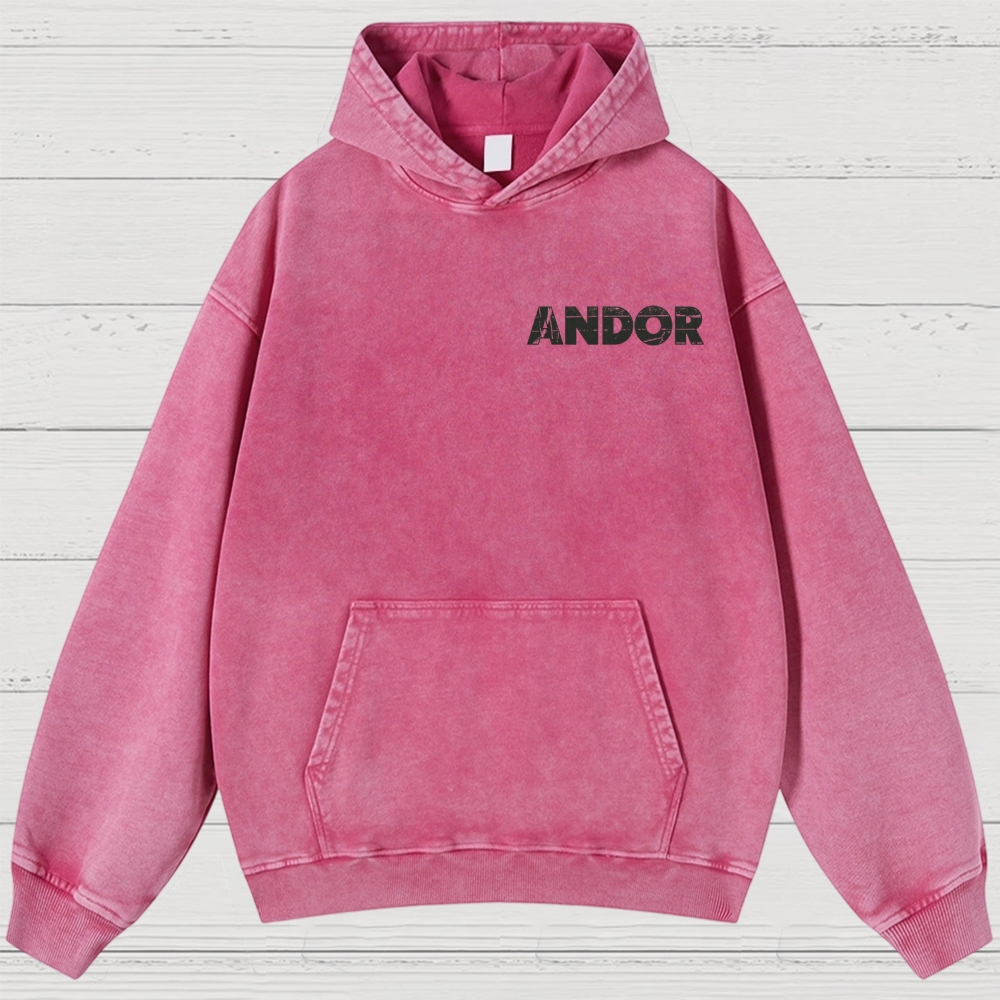 Sci-Fi Rebellion Graphic Retro Washed Hoodies