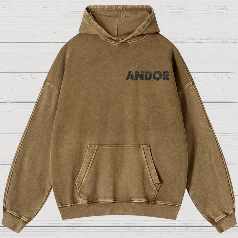 Sci-Fi Rebellion Graphic Retro Washed Hoodies