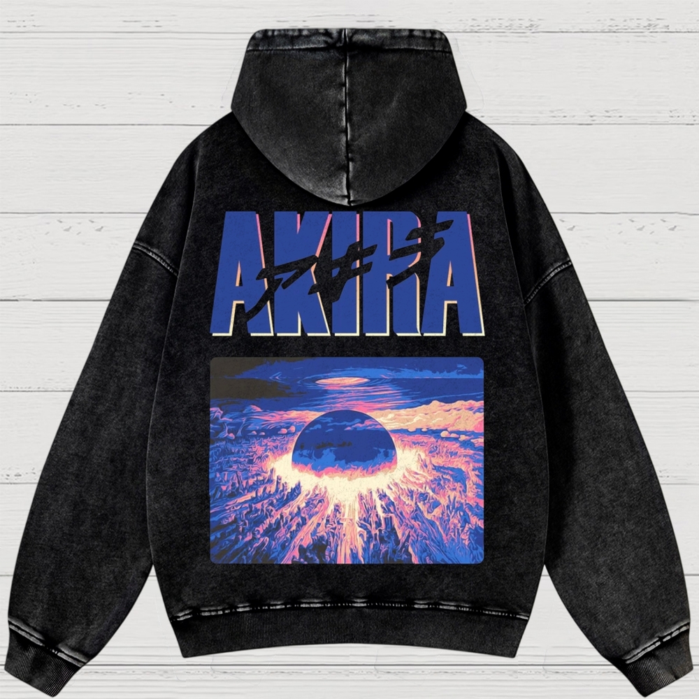 Cyberpunk Apocalyptic Graphic Retro Washed Hoodies