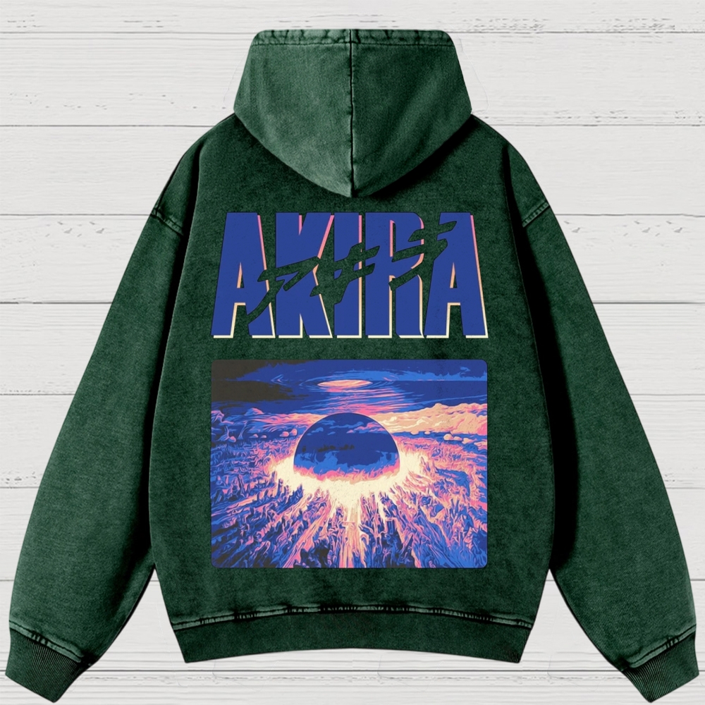 Cyberpunk Apocalyptic Graphic Retro Washed Hoodies