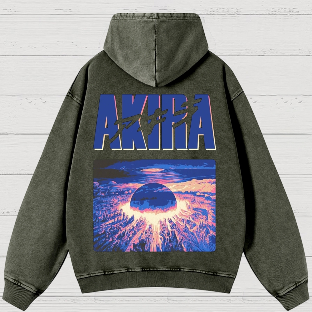 Cyberpunk Apocalyptic Graphic Retro Washed Hoodies