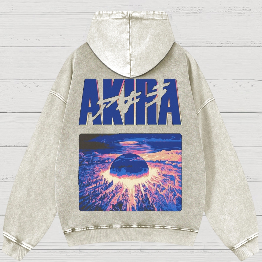 Cyberpunk Apocalyptic Graphic Retro Washed Hoodies