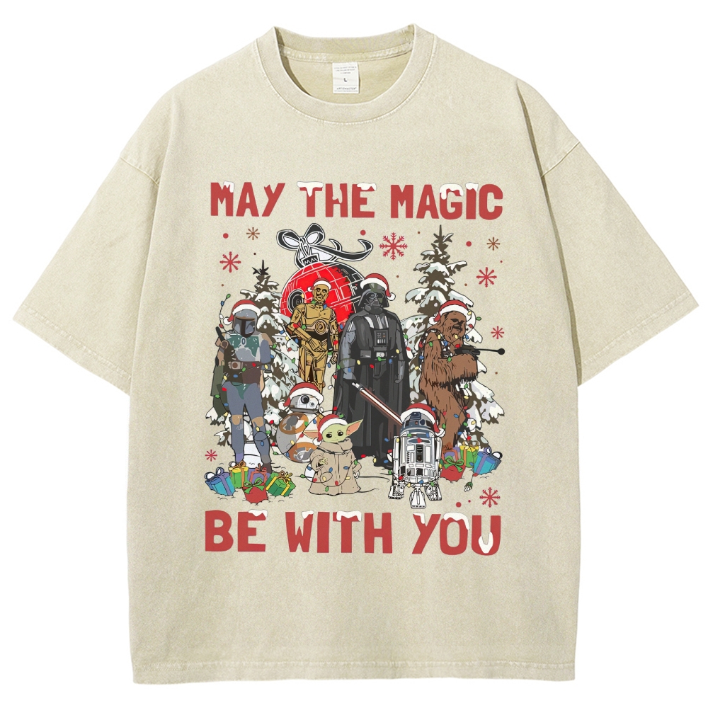 Festive Sci-Fi Christmas Washed T-Shirt 
