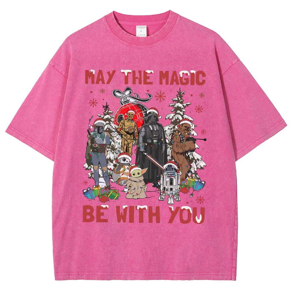 Festive Sci-Fi Christmas Washed T-Shirt 